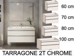 Komplet pod umywalkÄ z 2 szufladami __plus__ umywalka __plus__ lustro - TARRAGONE 2T Chrome